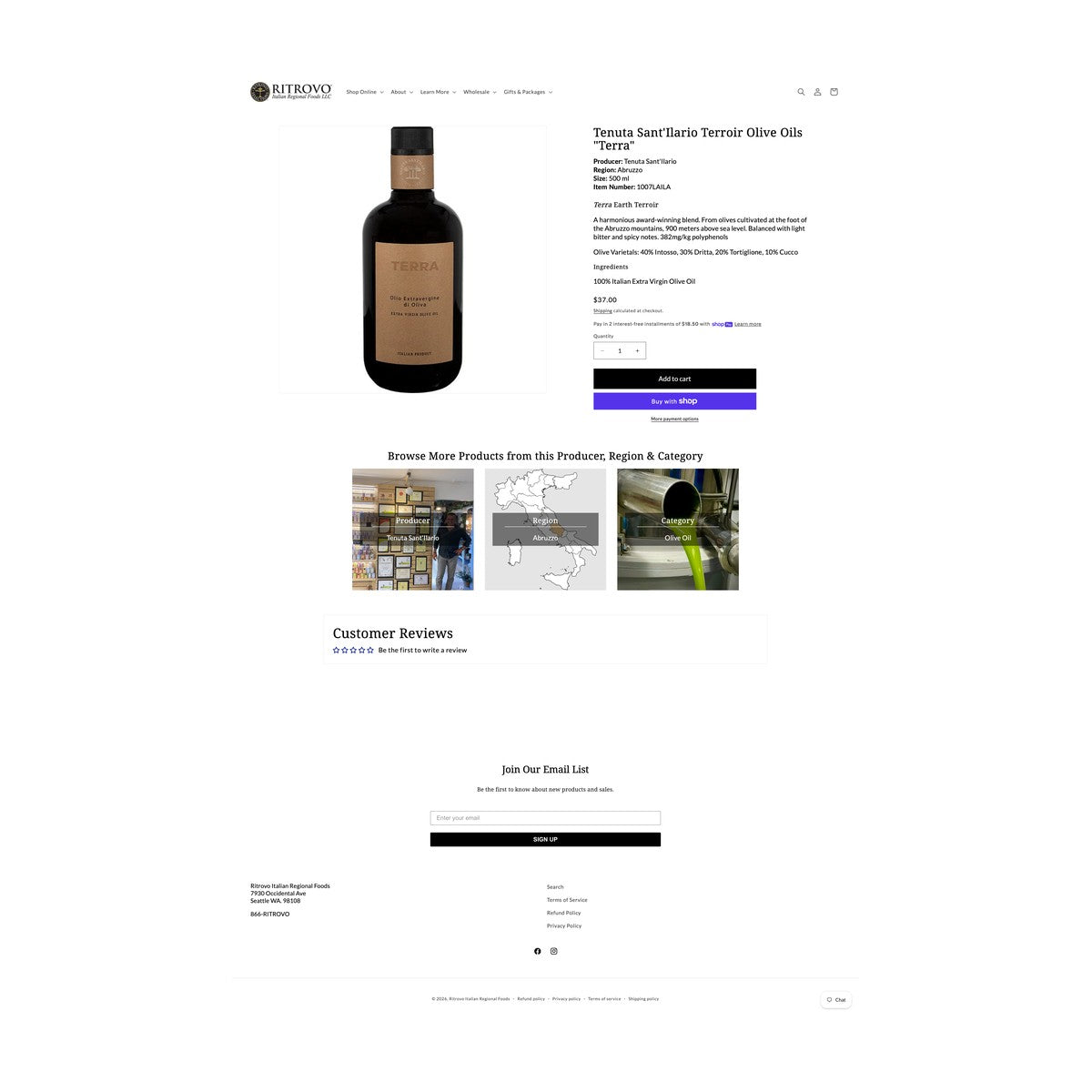 Terra Extra Virgin Olive Oil