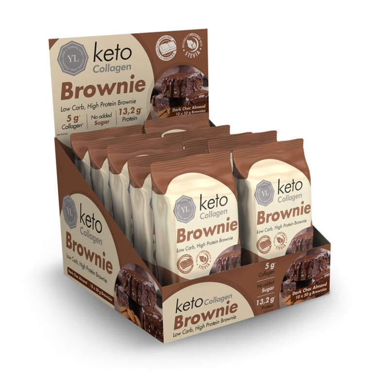 Keto Collagen Brownie Dark Choc Almond 50g