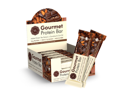 Gourmet Protein Bar Dark Chocolate Almond box