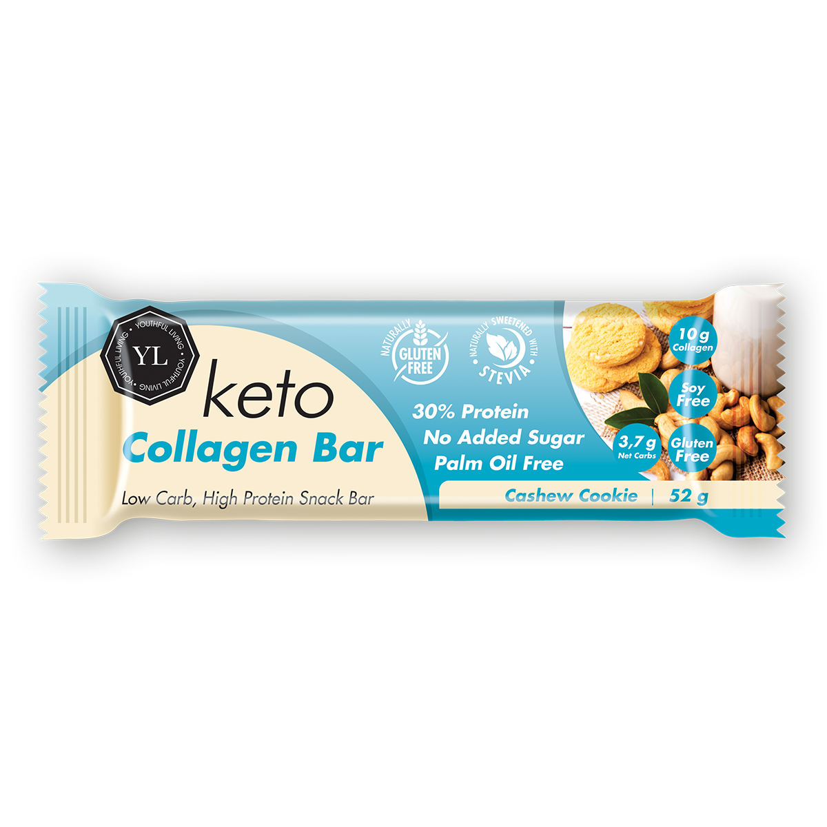 YL Keto Collagen Bar Cashew Cookie