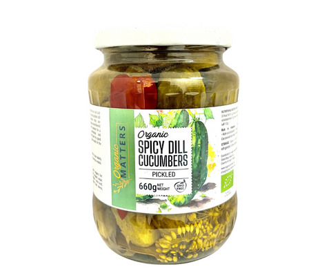 Organic Spicy Dill Cucumbers Pickled