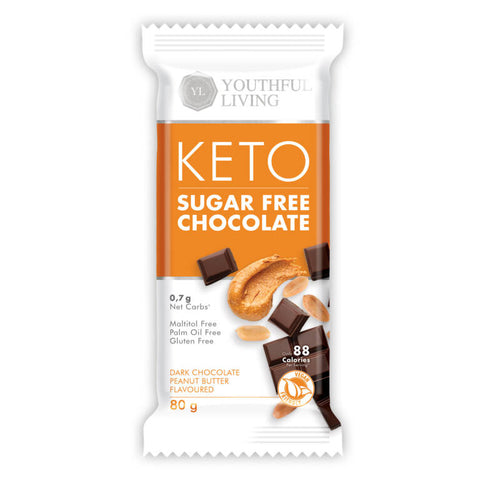 YL Keto Sugar Free Dark Chocolate Peanut Butter flavored Slabs