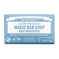 Dr. Bronner's Pure-Castile Bar Soap – Baby Unscented, 140 g