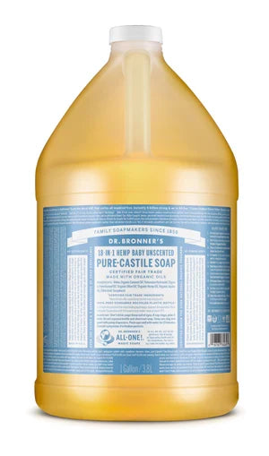 Dr. Bronner's Pure-Castile Liquid Soap – Baby Mild – Gallon