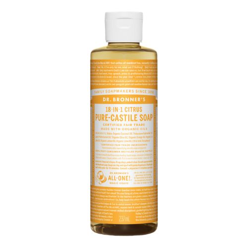 Dr. Bronner's Pure-Castile Liquid Soap – Citrus – 8 oz