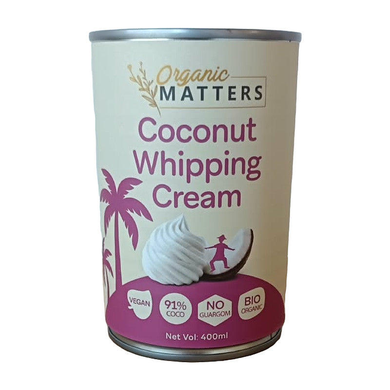 Coconut Whipping Cream – Organic Matters 400 ml can