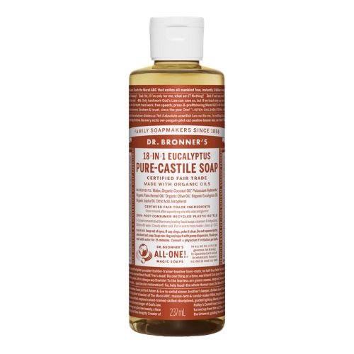 Dr. Bronner's Pure-Castile Liquid Soap – Eucalyptus – 8 oz