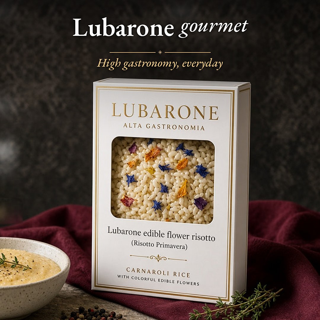 Lubarone gourmet edible flower risotto