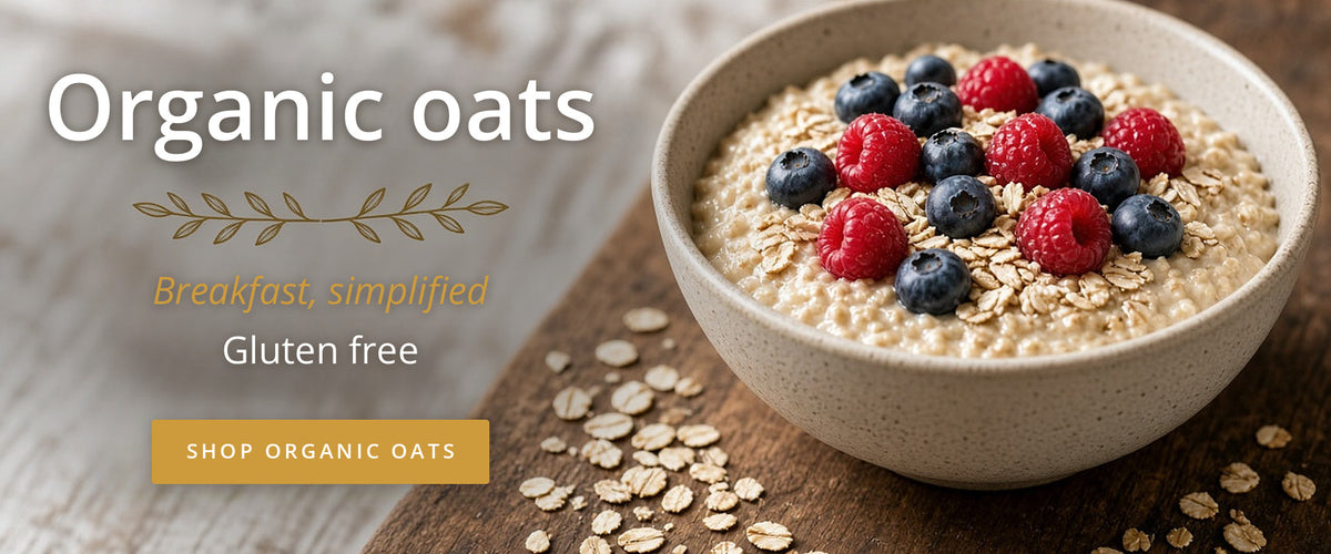 Organic oats – breakfast, simplified, gluten free. Shop organic oats