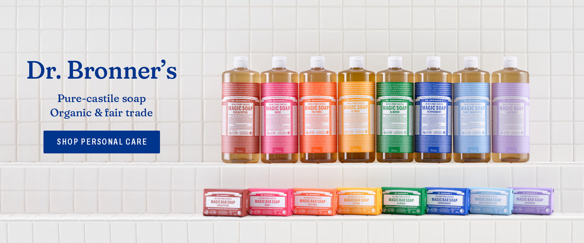 Dr. Bronner's pure-castile liquid soaps and bar soaps – Shop Personal Care