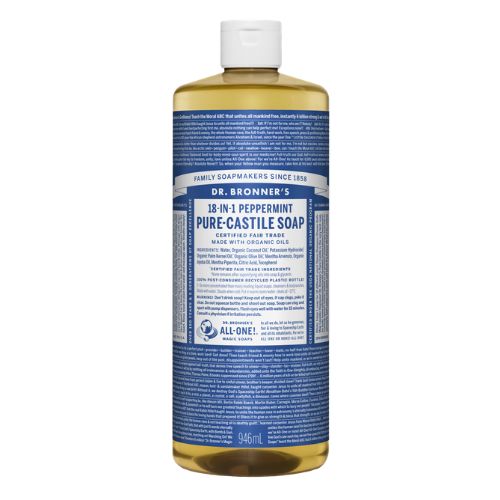 Dr. Bronner's Pure-Castile Liquid Soap – Peppermint – 32 oz