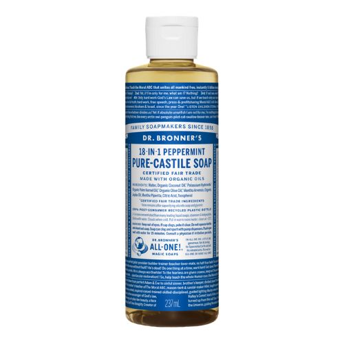 Dr. Bronner's Pure-Castile Liquid Soap – Peppermint – 8 oz
