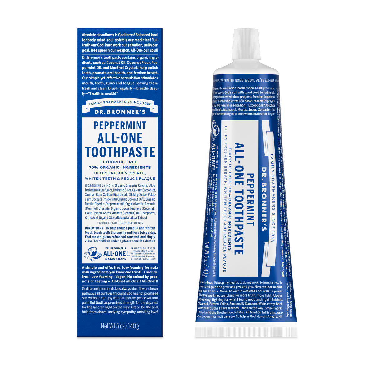Peppermint Toothpaste box and tube