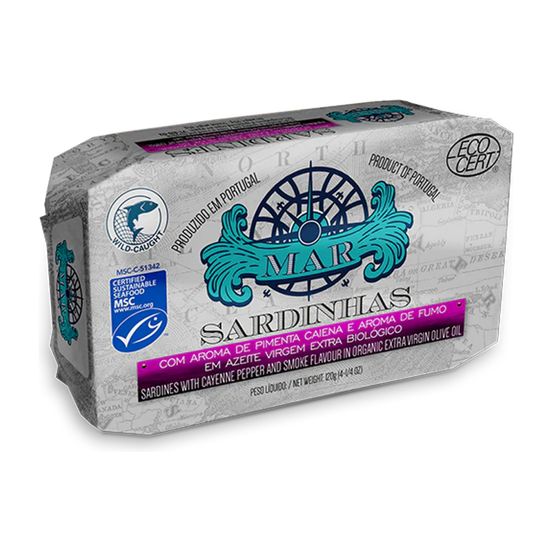 Sardines with Cayenne Pepper and Smoke Flavour