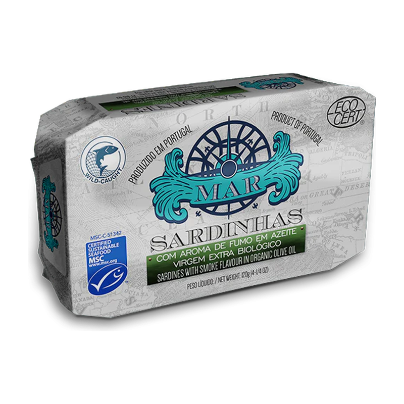 Sardines with Smoke Flavour and Organic Extra Virgin Olive Oil