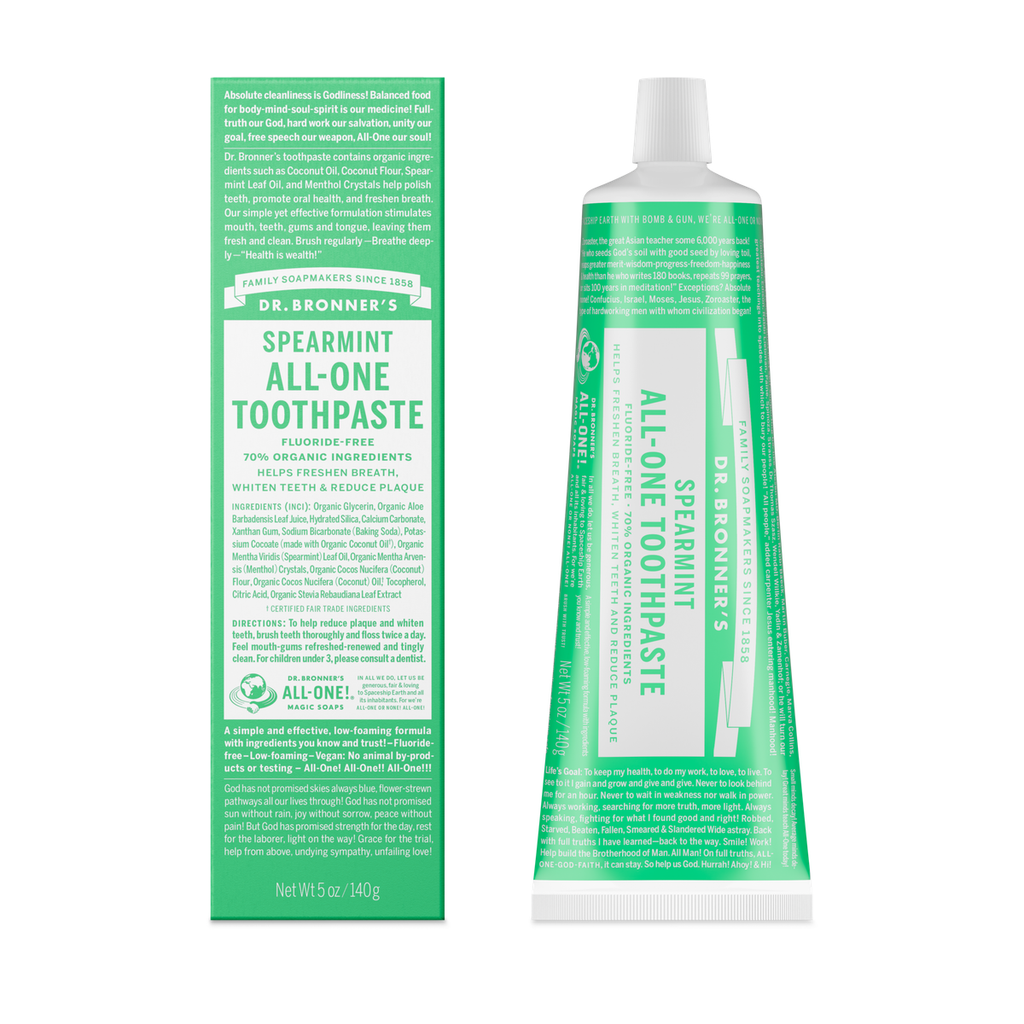 Spearmint Toothpaste box and tube