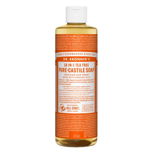 Dr. Bronner's Pure-Castile Liquid Soap – Tea Tree – 16 oz