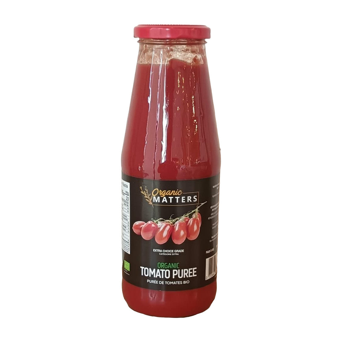 Tomato Puree – Organic Matters organic tomato puree glass bottle