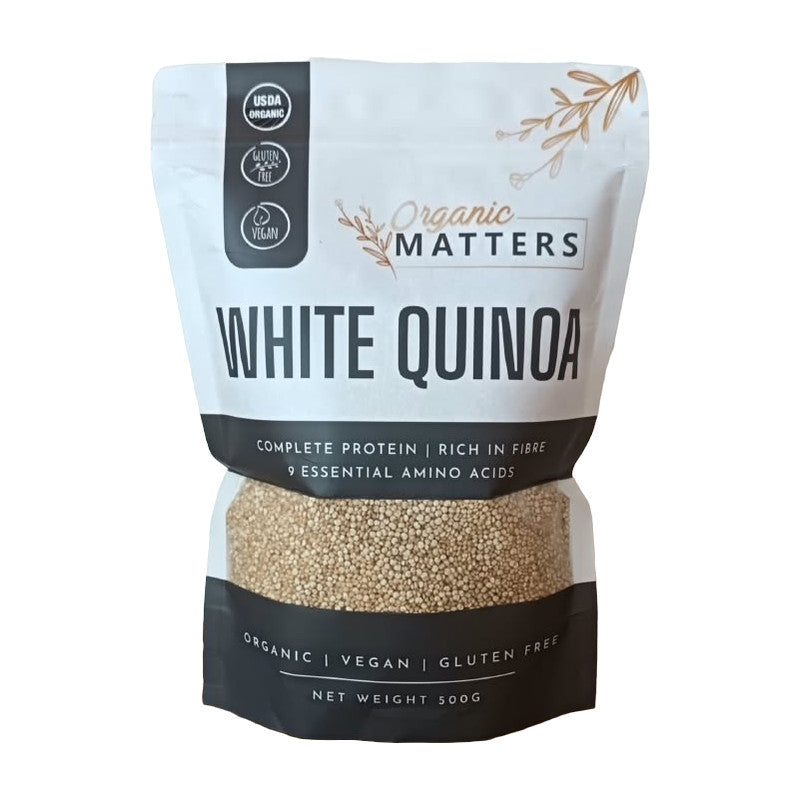 White Quinoa – Organic Matters organic white quinoa 500 g pouch